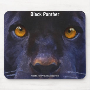 Tapis De Souris Panthère Noire (Jaguar Noir) Face Art Mousepad