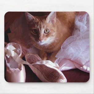 Tapis De Souris Pantoufles de chat et de ballet