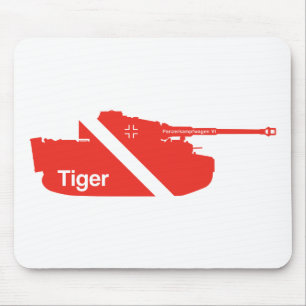 Tapis De Souris Panzerkampfwagen VI minimal, rouge