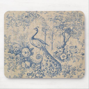 Tapis De Souris Paon antique Toile