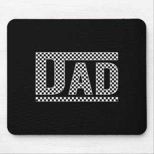 Tapis De Souris Papa à carreaux noir blanc drôle Papa Fête des Pèr