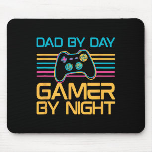Tapis De Souris Papa By Day Gamer By Night Video Games Lover Gamer