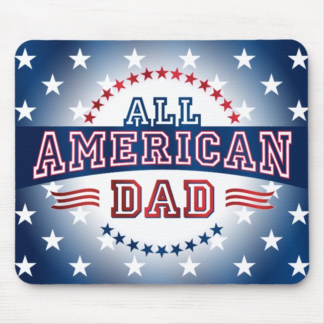 Tapis De Souris Papa cent pour cent américain Mousepad (Devant)