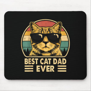 Tapis De Souris Papa Chat Drôle Papa Chat Amoureux Fête des Pères