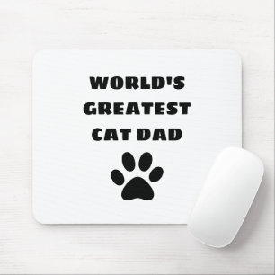 Tapis De Souris Papa Chat le Meilleur du Monde Texte Personnalisé