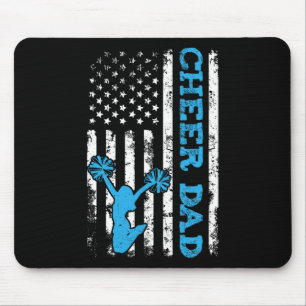 Tapis De Souris Papa cheer USA Drapeau Américain Papa Cheerleader 