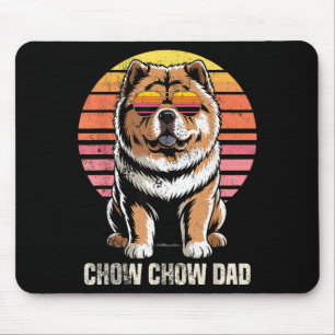 Tapis De Souris Papa Chow Chow Rétro Cool Drôle Propriétaire De Ch
