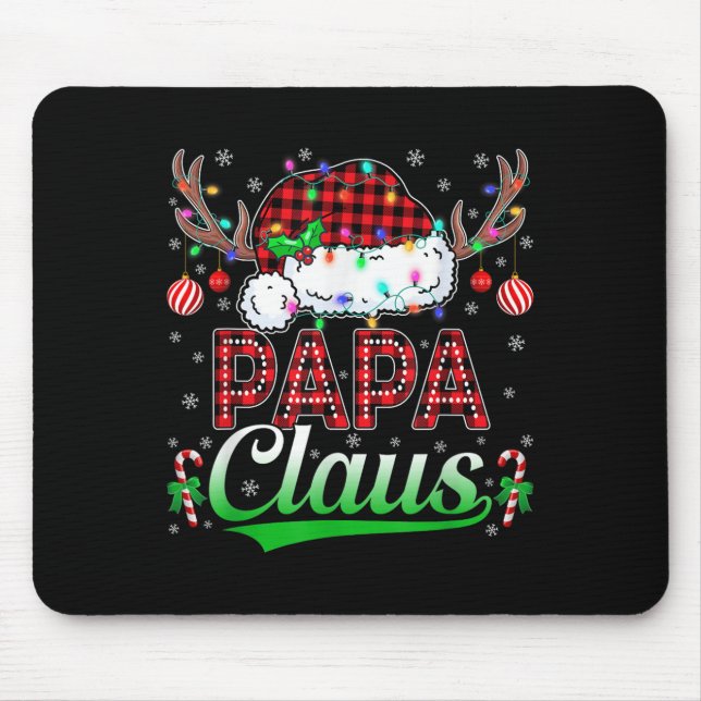 Tapis De Souris Papa Claus Christmas Lights Matching Family Xmas P (Devant)