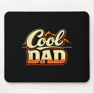Tapis De Souris Papa cool typographie vintage rétro montagne gras