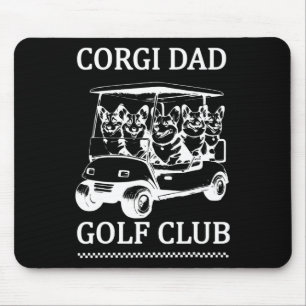Tapis De Souris Papa Corgi Rétro Club de Golf Chien Mignon Balança