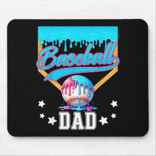 Tapis De Souris Papa de baseball Drôle Fête des Pères Glace qui co