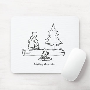Tapis De Souris Papa de camping familial éditable en ligne artisti