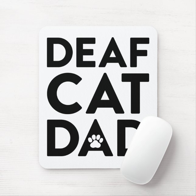 Tapis De Souris Papa de chat sourd (Avec souris)