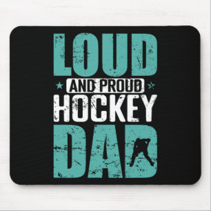 Tapis De Souris Papa de hockey fier et bruyant Père de sport de ho