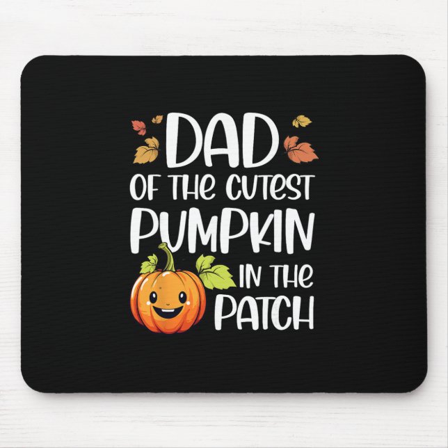 Tapis De Souris Papa de la citrouille la plus mignonne du patch Ha (Devant)
