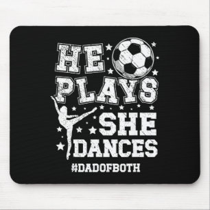 Tapis De Souris Papa de la danse et du football Papa dansant et Pa