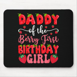 Tapis De Souris Papa de la fille de premier anniversaire de la bai