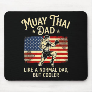 Tapis De Souris Papa de muaythai comme un papa normal mais vintage