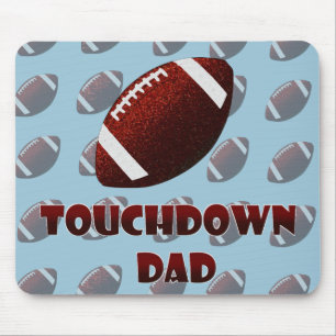 Tapis De Souris Papa de touchdown du football de fête des pères