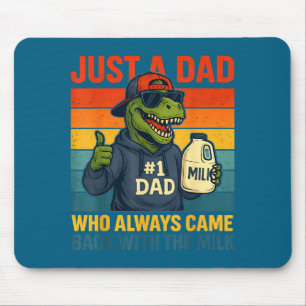 Tapis De Souris Papa Dinosaure Rétro Lait Blague Drôle Fête des Pè