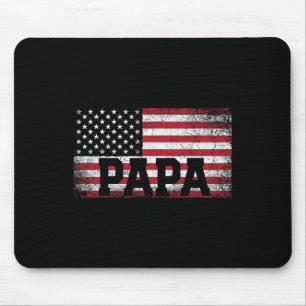 Tapis De Souris Papa Drapeau Américain Fête des Pères Cadeau 4 Jui