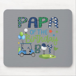 Tapis De Souris Papa du garçon d'anniversaire trou en un sport de