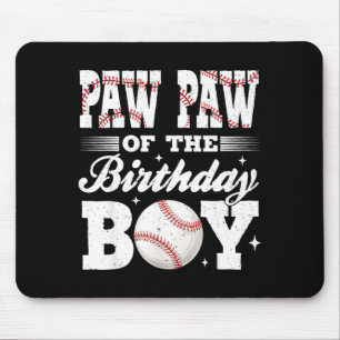 Tapis De Souris Papa du garçon de la fête d'anniversaire baseball