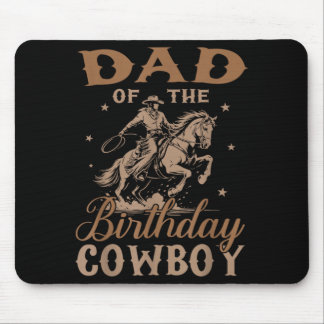 Tapis De Souris Papa du garçon fêté cowboy de rodéo western