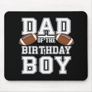 Tapis De Souris Papa du garçon fêté Fan de football Famille naissa