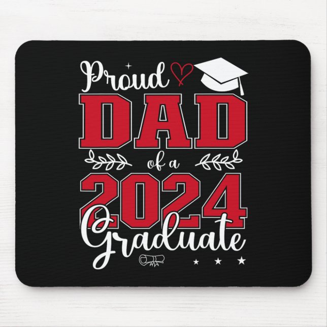 Tapis De Souris Papa D'Un Cl De 2024 Diplômé Pour Diplôme (Devant)