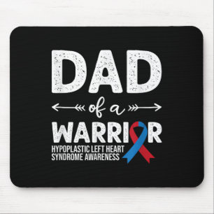 Tapis De Souris Papa D'Un Guerrier, Rouge & Blue Ribbon Hlhs A