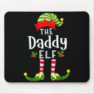 Tapis De Souris Papa elfe de Noël pyjama assorti X-mas Party