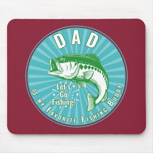 Tapis De Souris Papa est mon compagnon de pêche préféré (Devant)