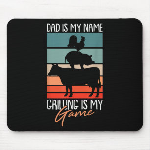 Tapis De Souris Papa Est Mon Nom Grilling Est Mon Jeu Bbq Smoker B