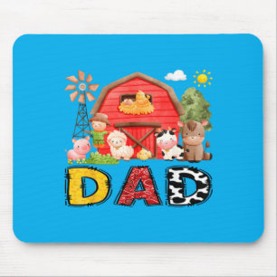 Tapis De Souris Papa Ferme Vache Anniversaire Garçon Famille Assor