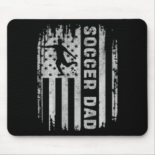 Tapis De Souris Papa footballeur Drapeau américain Usa Sur Ck Père