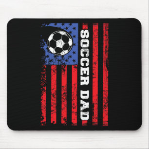 Tapis De Souris Papa footballeur Drapeau États-Unis Pères de toute