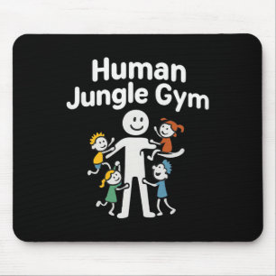 Tapis De Souris Papa gymnase humain escaladant les enfants Graphiq