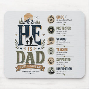Tapis De Souris Papa Inspirant Mon Endroit Sûr