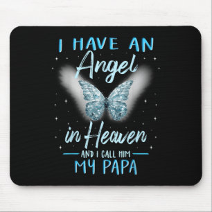 Tapis De Souris Papa J'Ai Un Ange Dans Le Ciel Amour Famille