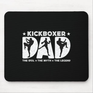 Tapis De Souris Papa Kickboxer L'Idole Le Mythe Aime Le Kickboxing