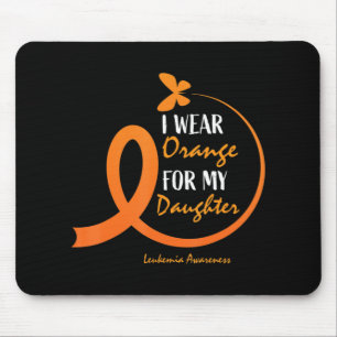 Tapis De Souris Papa Maman Je Porte Orange Pour Ma Fille Leukemia