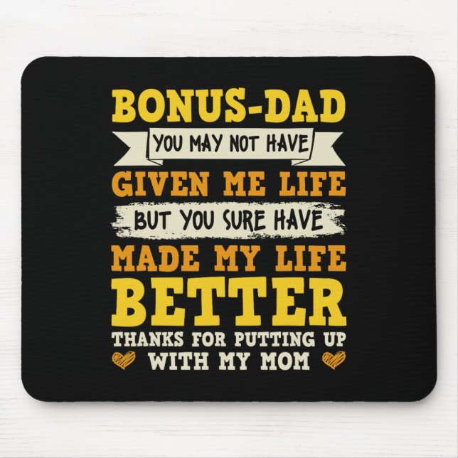 Tapis De Souris Papa Merci D'Avoir Pris Ma Mère (Devant)