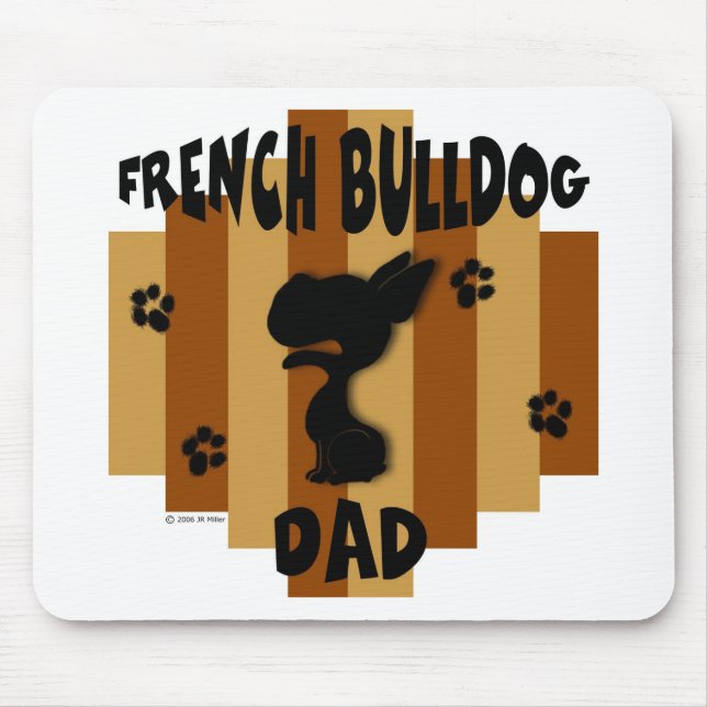 Tapis De Souris Papa Mousepad de bouledogue français (Devant)