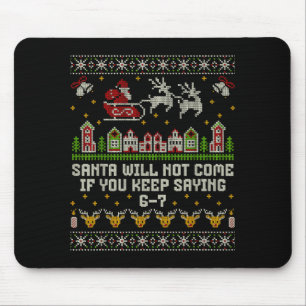 Tapis De Souris Papa Noël ne viendra pas si vous continuez à dire