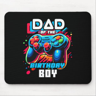Tapis De Souris Papa Of The Birthday Boy Matching Video Game Birth