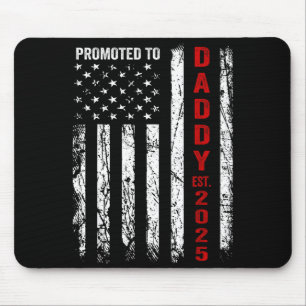 Tapis De Souris Papa Patriote Promu Papa Depuis 2025 Nouveau Papa 