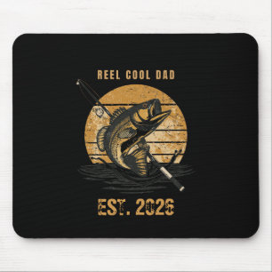 Tapis De Souris Papa Pêcheur Super Cool Graphique Vintage pour la