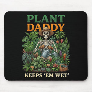 Tapis De Souris Papa planteur les garde au frais squelette drôle j