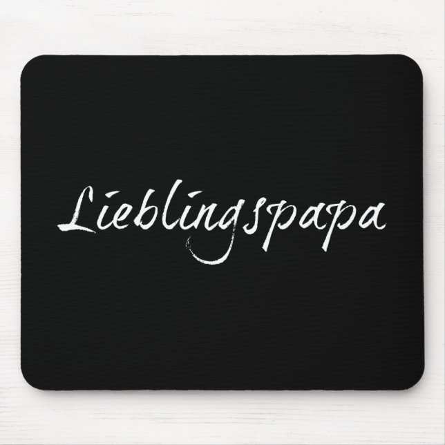 Tapis De Souris Papa préféré - écriture blanche 00001 (Devant)